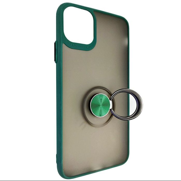Чехол Totu Copy Ring Case iPhone 11 Pro Max Green+Black