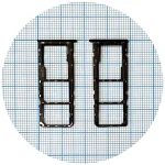 Тримач SIM карти Samsung Galaxy A20s A207F, A30s A307, A50s A507F, A70s A707F (чорний на 2 SIM + Micro SD)