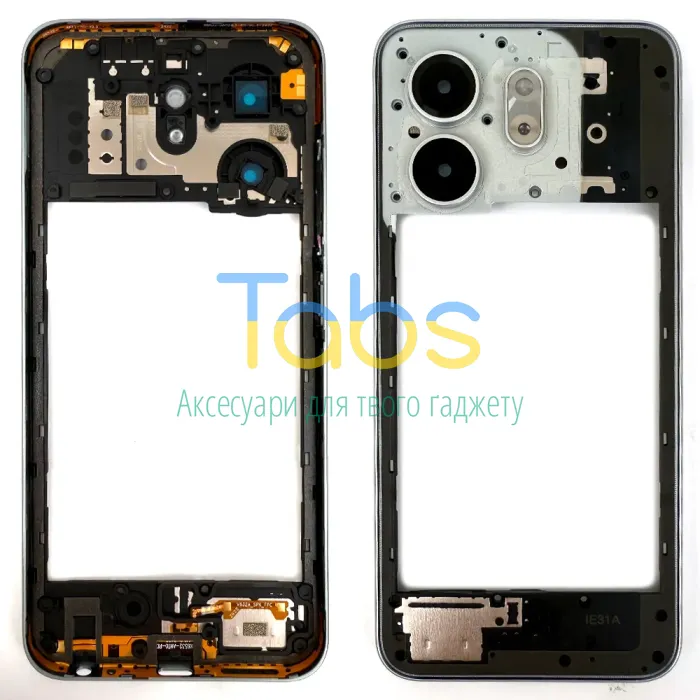 Рамка корпусу Infinix Smart 9 X6532 (сіра зі склом камери) - зображення 1