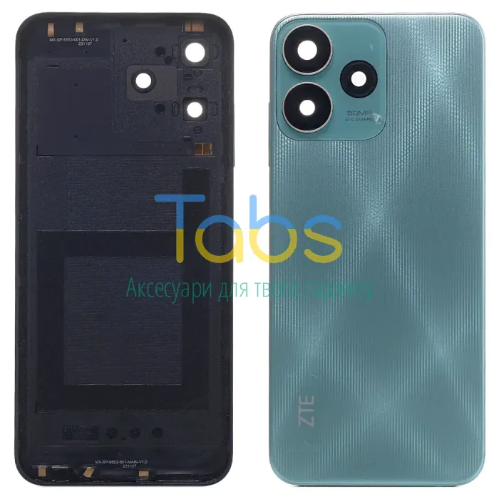 Задня кришка для ZTE Blade A73 4G (зелена зі склом камери) Original Quality - зображення 1