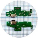 Шлейф Motorola Moto G60 XT2135 з роз'ємом зарядки та мікрофоном - нижня плата High Quality