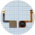 Шлейф Motorola Moto G7 Plus XT1965 із сканером відбитка пальцa (чорний)