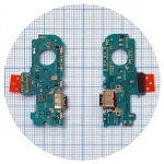 Шлейф Samsung Galaxy A35 5G A356Eз роз'ємом зарядки та мікрофоном - нижня плата High Quality