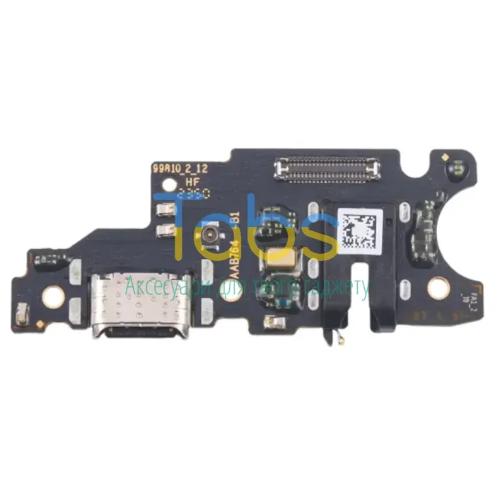 Шлейф для Realme C65 4G RMX3910 з роз'ємом зарядки, навушників та мікрофоном - нижня плата Original Quality - зображення 2