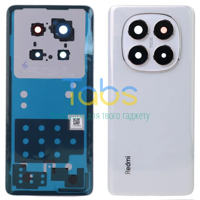 Задня кришка для Xiaomi Redmi Note 14 Pro 5G China (сум. Redmi Note 14 Pro 5G Global) (біла Original New зі склом камери) - зображення 1