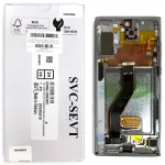 Дисплей для Samsung Galaxy Note 10 Plus N975F з тачскріном (оригінал 100% у сріблястій рамці Aura Glow)