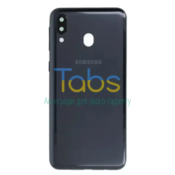 Задня кришка для Samsung Galaxy M20 M205F (чорна зі склом камери) - зображення 1