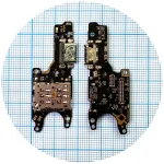 Шлейф Huawei Nova 9 NAM-AL00 з роз'ємом зарядки, SIM конектором та мікрофоном - нижня плата High Quality