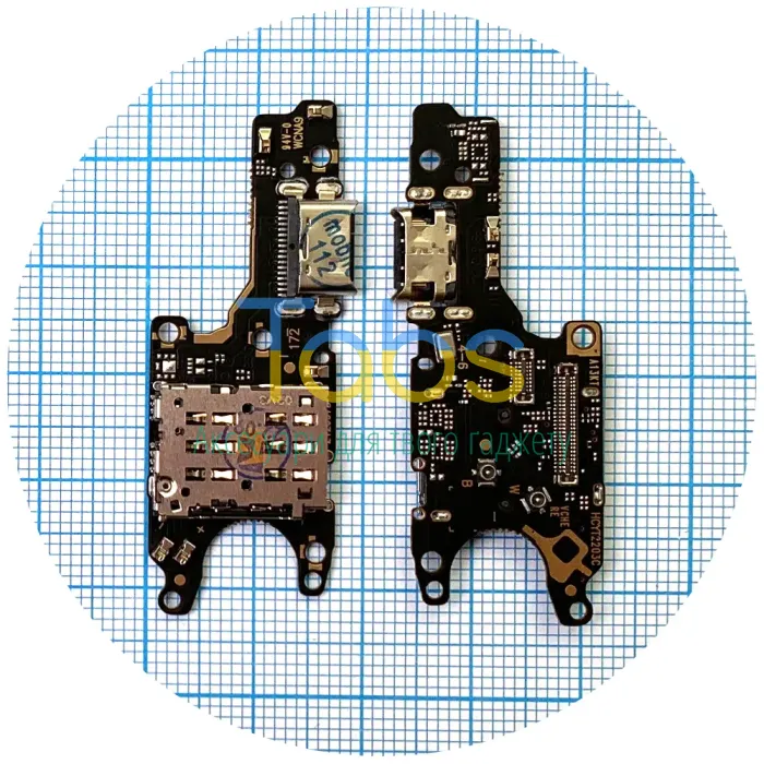 Шлейф Huawei Nova 9 NAM-AL00 з роз'ємом зарядки, SIM конектором та мікрофоном - нижня плата High Quality - зображення 1