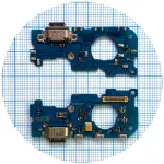 Шлейф Samsung Galaxy A33 5G A336B з роз'ємами зарядки та навушників, з мікрофоном - нижня плата High Quality