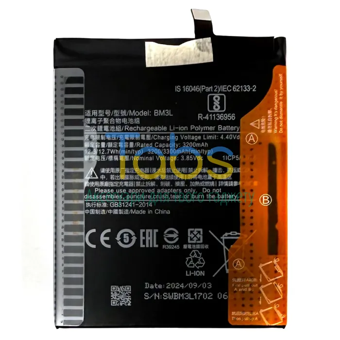 Акумулятор для Xiaomi BM3L Mi 9 Mi9 M1902F1G 3300 mAh Original Quality - зображення 1