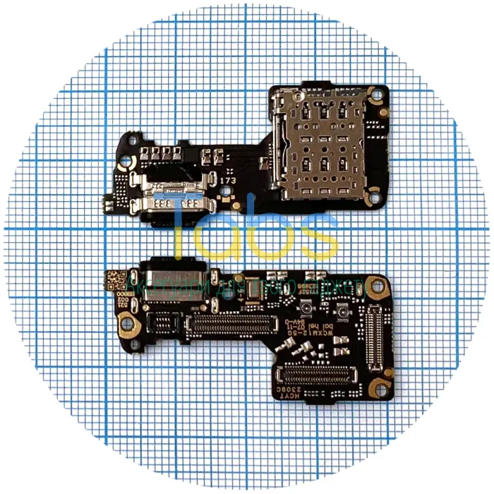 Шлейф Xiaomi 12, 12X із роз'ємами зарядки та SIM карти, мікрофоном - нижня плата High Quality - зображення 1