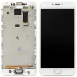 Дисплей для Meizu MX6 M685H з тачскріном (білий оригінал 100% з рамкою (дрібні подряпини))