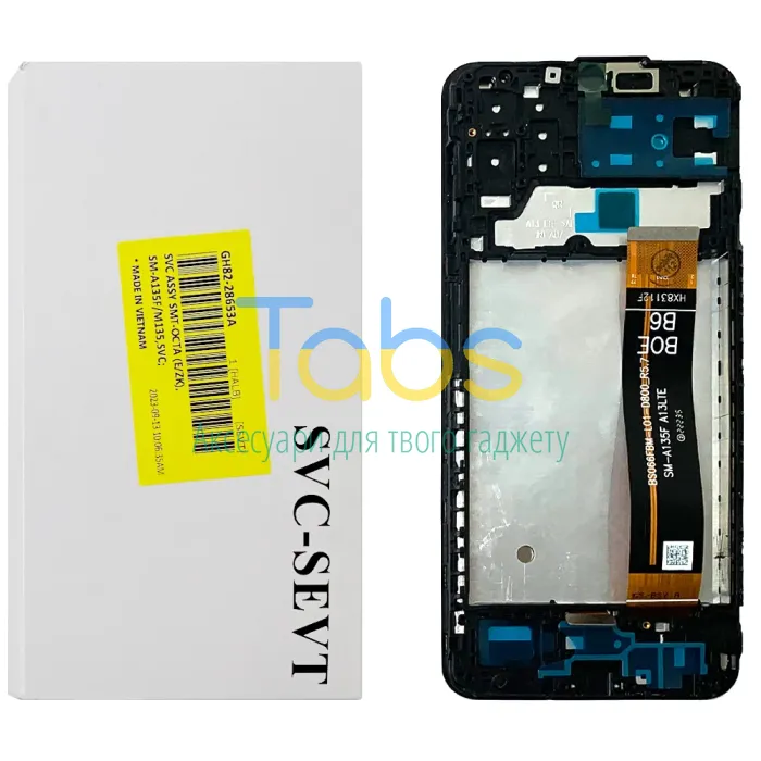 Дисплей для Samsung Galaxy A13 4G A135F, M13 M135F з тачскріном та рамкою (SM-A135F BS066FBM-L01-D800-R5.7 оригінал OEM SP) - зображення 1