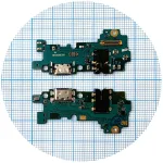 Шлейф Samsung Galaxy A42 5G A426B з роз'ємом зарядки, навушників та мікрофоном - нижня плата Original Quality