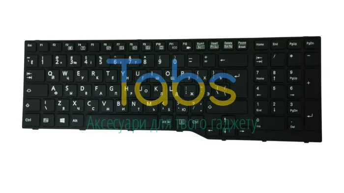 Клавиатура для ноутбука Fujitsu LifeBook A514 A544 A554 A555 AH544 AH554 AH555 AH564 Black, (Black Frame), RU - зображення 2