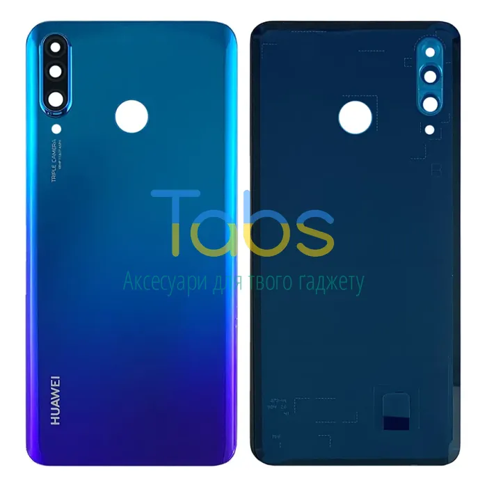 Задня кришка для Huawei P30 Lite MAR-LX1 (24MP синя зі склом камери) Original Quality - зображення 1
