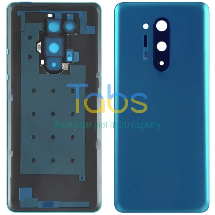 Задня кришка для OnePlus 8 Pro (синя зі склом камери) - зображення 1