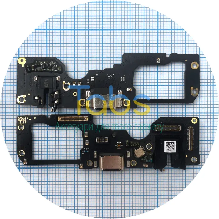 Шлейф для Oppo A78 4G CPH2565 з роз'ємами зарядки та навушників з мікрофоном - нижня плата Original Quality - зображення 1