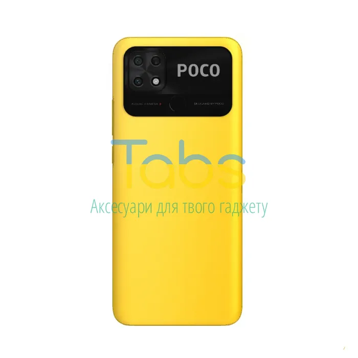 Задня кришка для Xiaomi Poco C40 (жовта зі склом камери) Original Quality - зображення 2