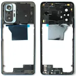 Рамка корпусу Xiaomi Redmi Note 10 Pro (блакитна зі склом камери)