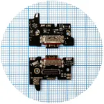 Шлейф Xiaomi Poco F4 із роз'ємом зарядки - нижня плата Original Quality