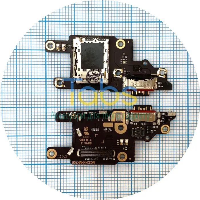 Шлейф Xiaomi Poco X6 Pro з роз'ємами зарядки та Sim-карти з мікрофоном - нижня плата Original Quality - зображення 1