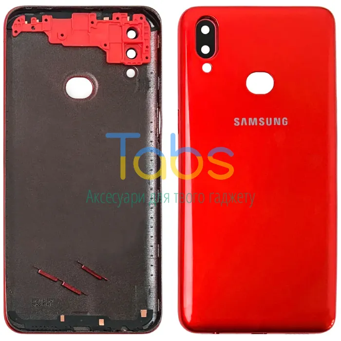 Задня кришка для Samsung Galaxy A10s 2019 A107F (червона зі склом камери) Original Quality - зображення 1
