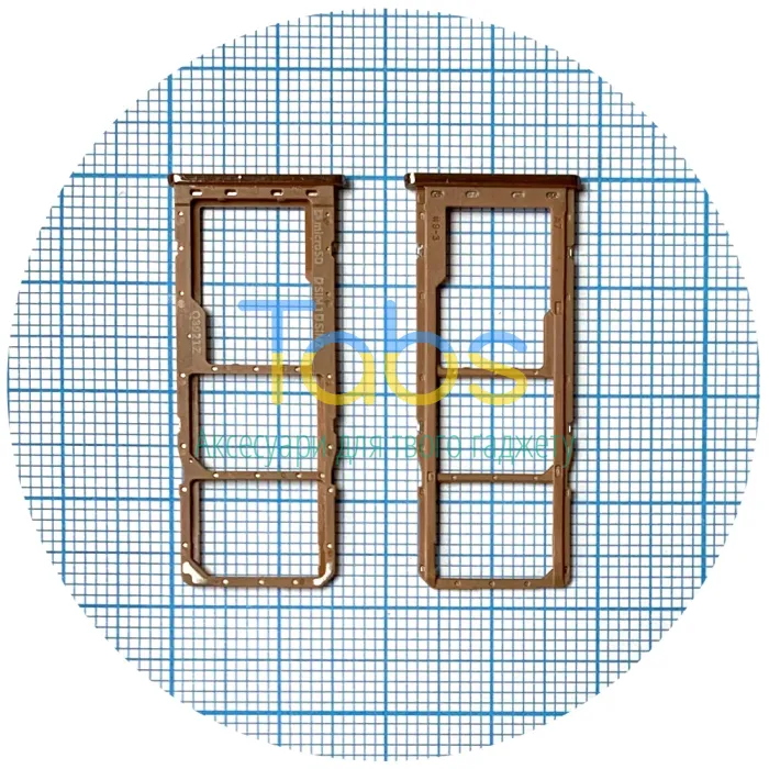 Тримач SIM карти Samsung Galaxy A7 2018 A750F (золотистий на 2 SIM + MicroSD) - зображення 1
