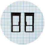 Тримач SIM карти Xiaomi Poco X3, X3 Pro, X3 NFC (чорний 2 SIM (1 SIM + Micro SD))
