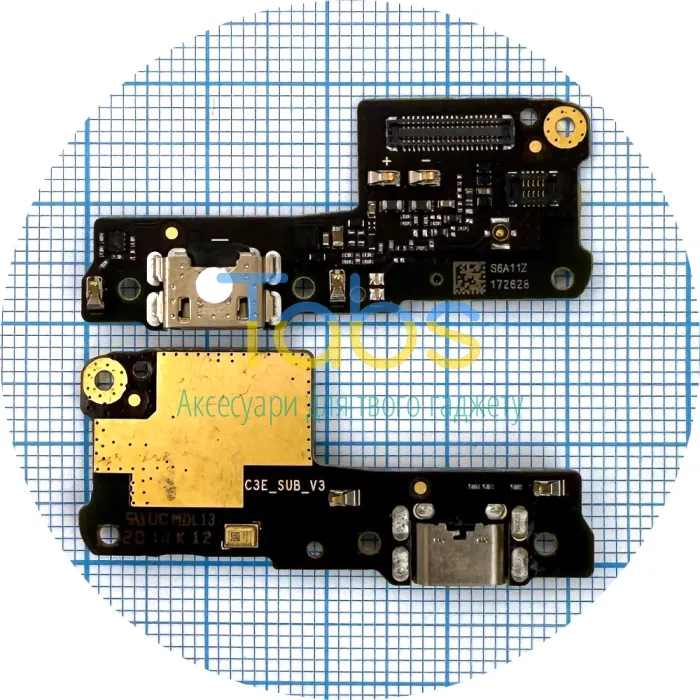 Шлейф Xiaomi Redmi 7A m1903c3eg з роз'ємом зарядки та мікрофоном, - нижня плата Original Quality - зображення 1