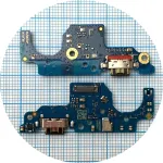 Шлейф Motorola Moto G24 XT2423-1, Moto G24 Power з роз'ємом зарядки та мікрофоном - нижня плата Original Quality