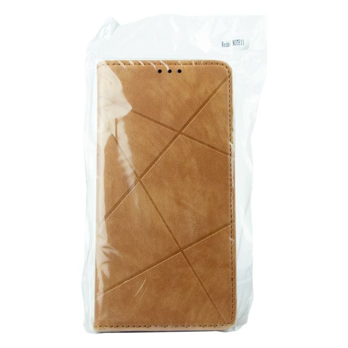 Чохол-книжка Business Leather для Xiaomi Poco X4/Redmi Note 11 Колір Бордо