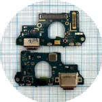 Шлейф Samsung Galaxy S20 FE G780F, Galaxy S20 FE 5G G781B, з роз'ємом зарядки та мікрофоном (версія 03A) Original Quality