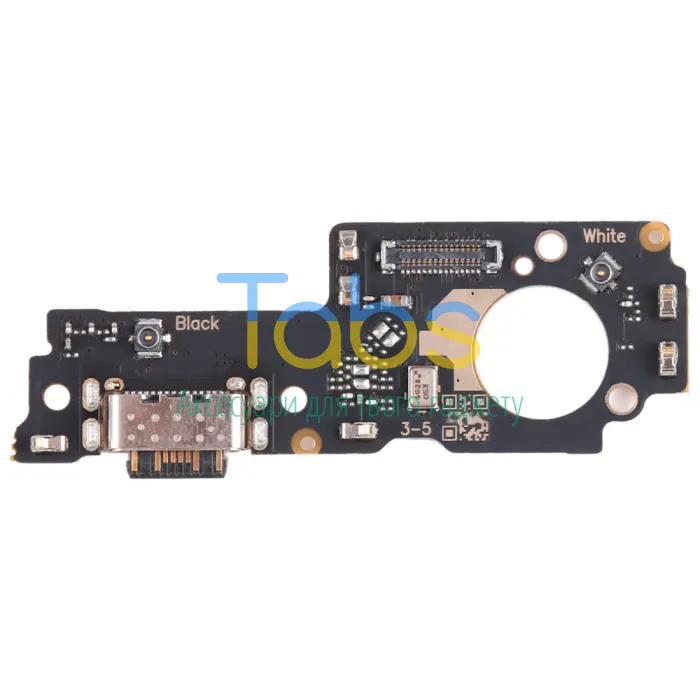 Шлейф Xiaomi Poco M5, Redmi 10 5G с разъемом зарядки и микрофоном - нижняя плата High Quality - зображення 2