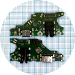 Шлейф Huawei Mate 20 Lite SNE-LX1 з роз'ємом зарядки та навушників, мікрофоном Оригінал 100% - нижня плата