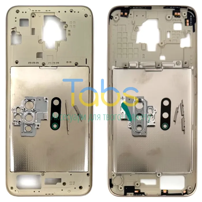 Рамка корпуса Oppo A5 2020, A8, A9 2020, A11 (золотиста зі склом камери) - изображение 1