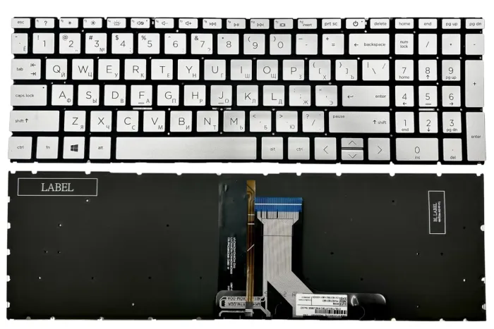 Клавіатура HP 17-CP 17-CN 17S-CU 470 G8 Pavilion X360 15-EG 15-EH 15M-EH 15-ER чорна без рамки Прямий Enter підсвітка PWR Original PRC (857799-251) - зображення 1