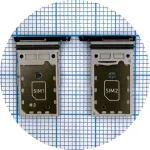 Тримач Sim картки Samsung Galaxy S24 FE S721 (чорний на 2 SIM)