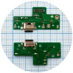 Шлейф Motorola Moto G8 XT2045 з роз'ємом зарядки та мікрофоном - нижня плата High Quality