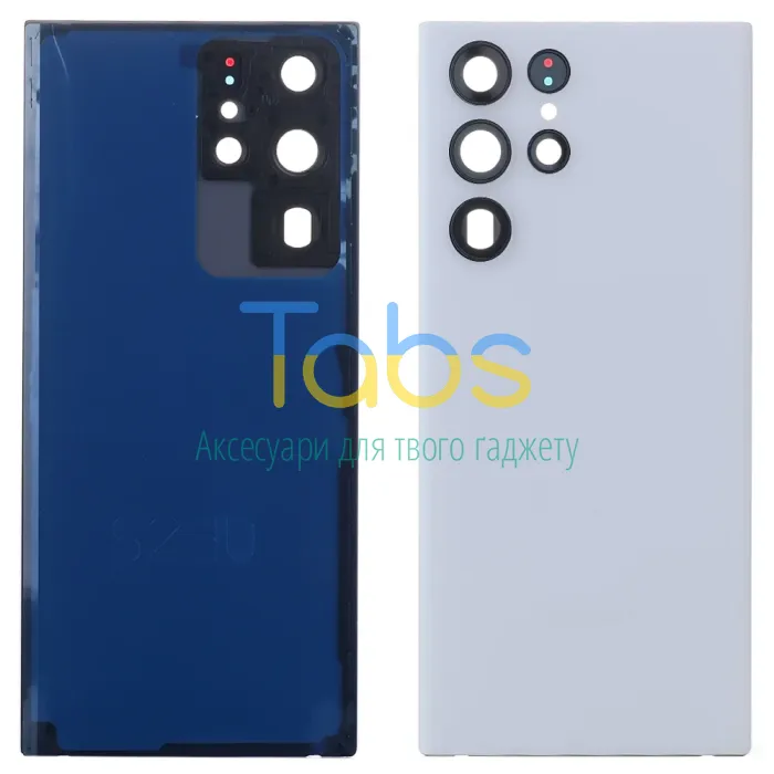 Задня кришка для Samsung Galaxy S22 Ultra 5G S908 (біла зі склом камери) Original Quality - зображення 1