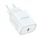 Мережевий зарядний пристрій (адаптер) 2в1 WALKER WH-64 PD_25W + Data Cable Type-C to Type-C white
