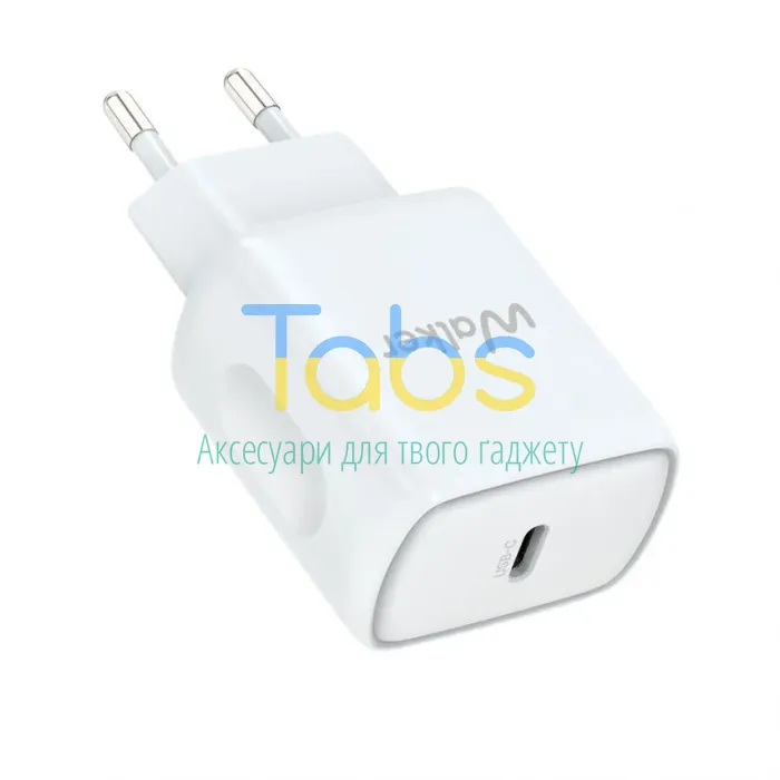 Мережевий зарядний пристрій (адаптер) 2в1 WALKER WH-64 PD_25W + Data Cable Type-C to Type-C white - зображення 10