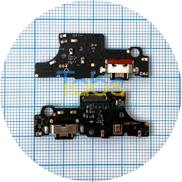 Шлейф для Motorola Moto G04 XT2421-2, Moto G04s XT2421-8 з роз'ємом зарядки та мікрофоном - нижня плата High Quality - изображение 1