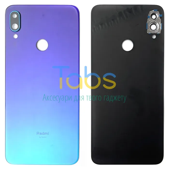 Задня кришка для Xiaomi Redmi Note 7 m1901f7g, Redmi Note 7 Pro m1901f7s (фіолетова зі склом камери) - зображення 2