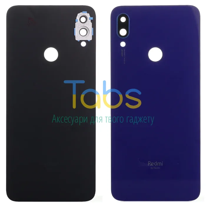 Задня кришка для Xiaomi Redmi Note 7 m1901f7g, Redmi Note 7 Pro m1901f7s (фіолетова зі склом камери) - зображення 1