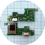 Шлейф Tecno Spark 20 Pro+ Plus з роз'ємами зарядки, SIM-карти та мікрофоном - нижня плата High Quality