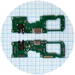 Шлейф Oppo A96 5G China PFUM10 з роз'ємами зарядки, навушників та мікрофоном - нижня плата High Quality