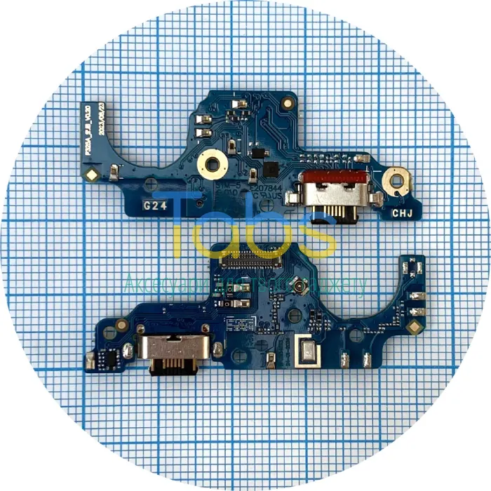 Шлейф Motorola Moto G24 XT2423-1, Moto G24 Power з роз'ємом зарядки та мікрофоном - нижня плата High Quality - зображення 1