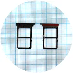 Тримач SIM карти Huawei P30 (чорний на 2 SIM)